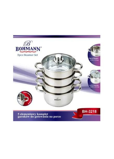 Пароварка Монтоварка 6,5 л 26 см BH-3218 Bohmann (316230121)