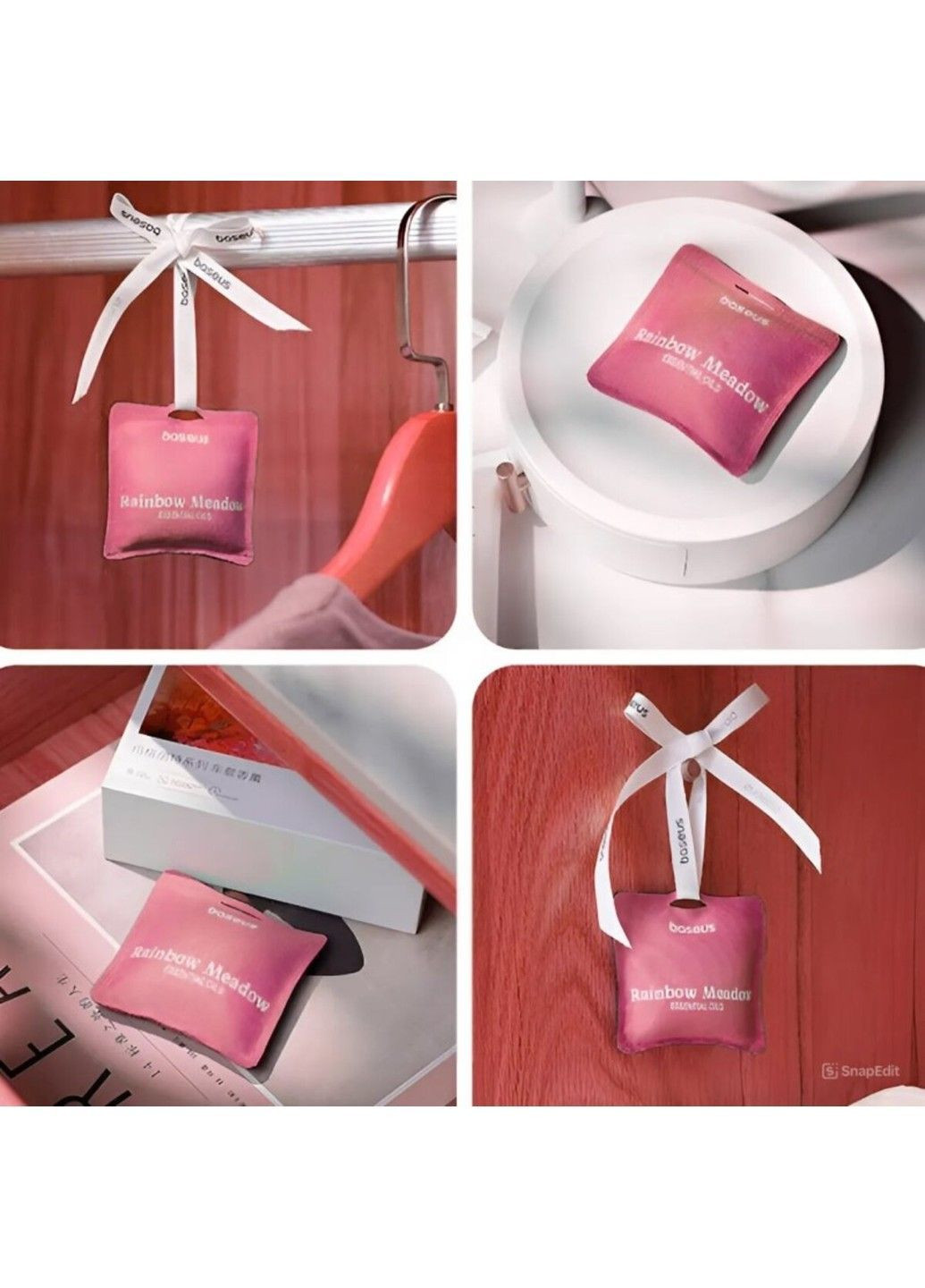Автомобільний освіжувач повітря Margaret Series Car Air Freshener (Neon Garden) Baby Pink Baseus (371363221)