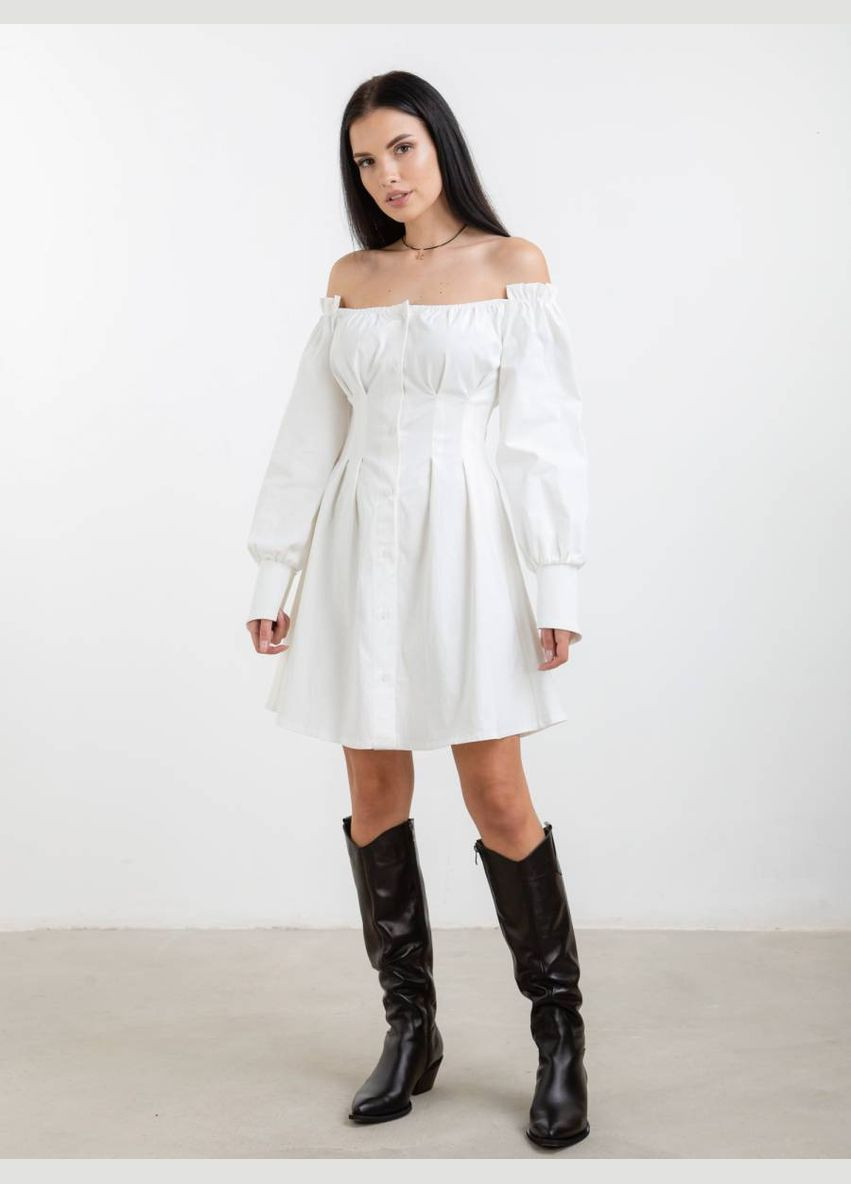 Белое платье romashka Ромашка однотонное