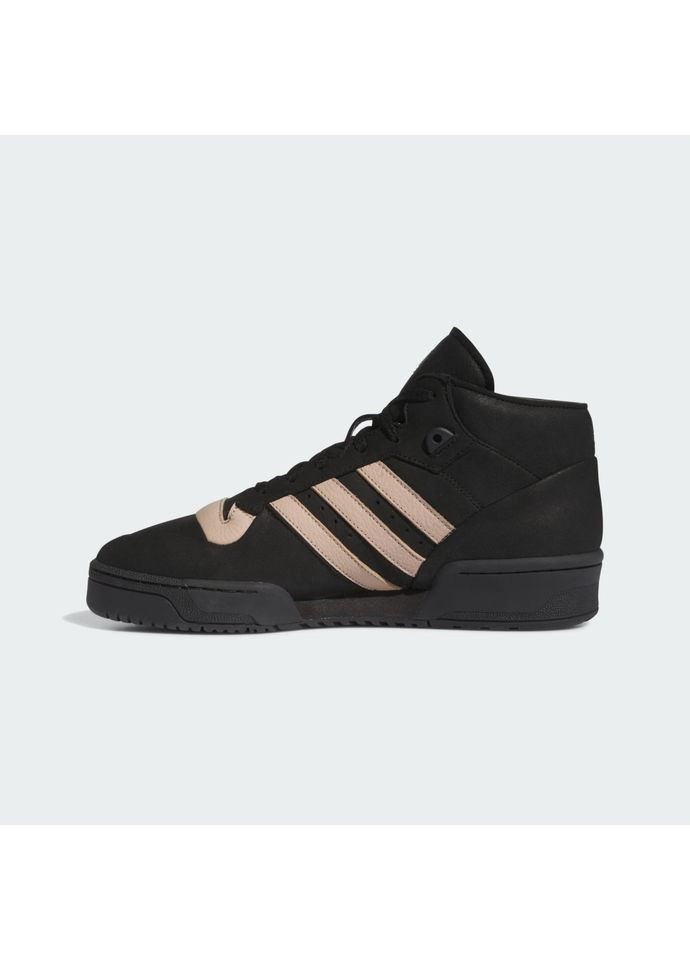 Черные демисезонные кроссовки rivalry mid 001 shoes adidas