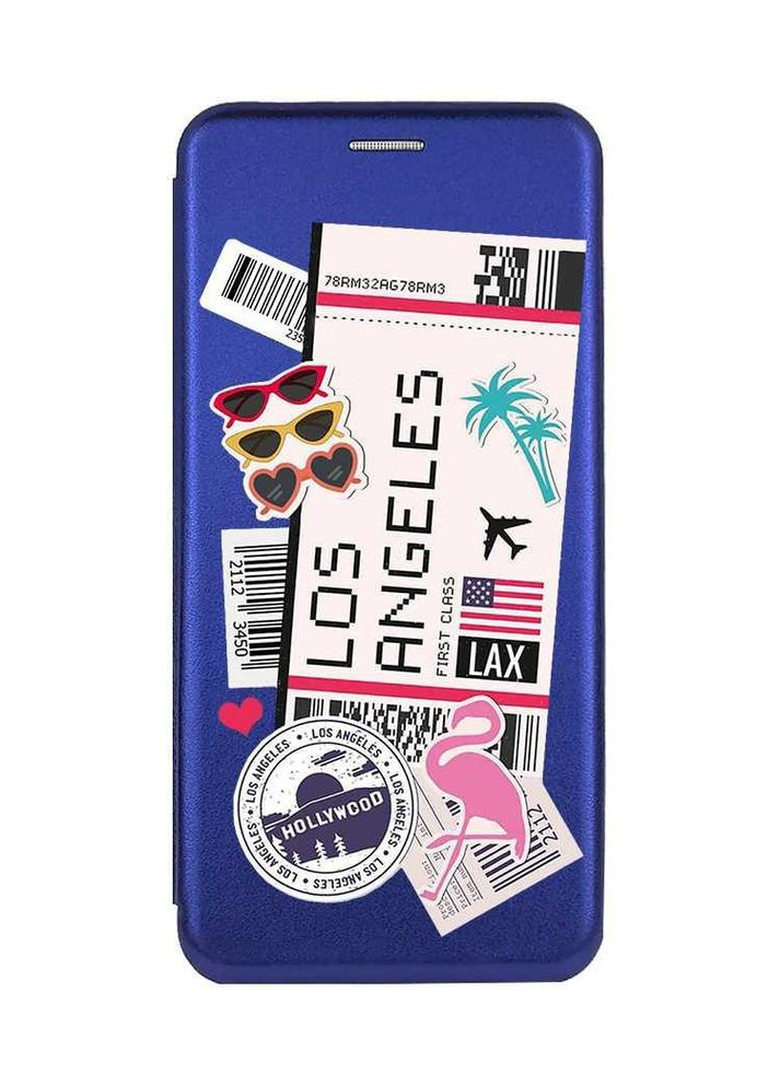 Чехол-книга с рисунком для Samsung Galaxy A24 (A245) Синий:: Путешествия. Лос-Анджелес (принт 328) G-Case (360676125)