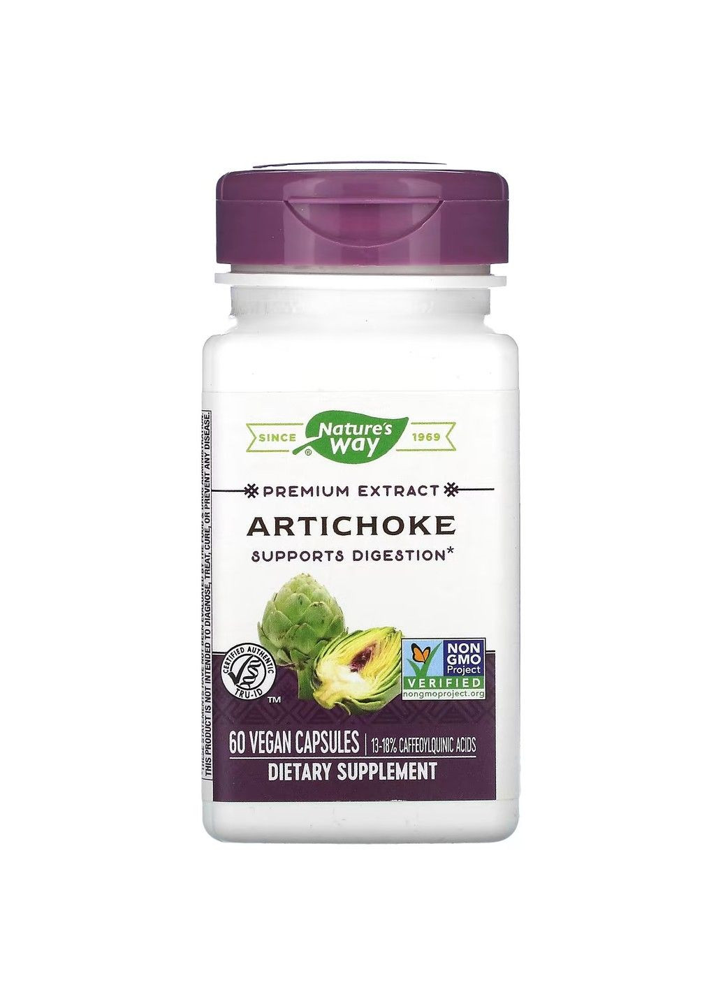 Экстракт Листья Артишока Artichoke Supports Digestion – 60 вег.капсул Nature's Way (292652844)