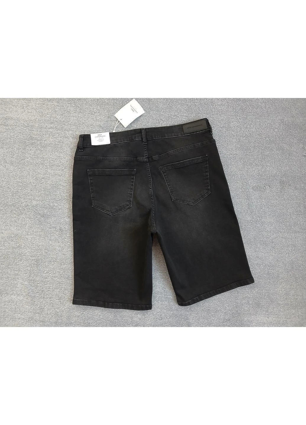 Женские джинсовые шорты с высокой посадкой р. 46/32 (Plus Size) Only Carmakoma (400432093)