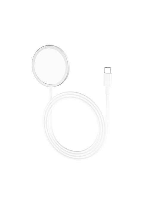 Бездротовий зарядний пристрій Mag білий для телефону та гаджетів швидка зарядка Qi 15 Вт EX (372459962)