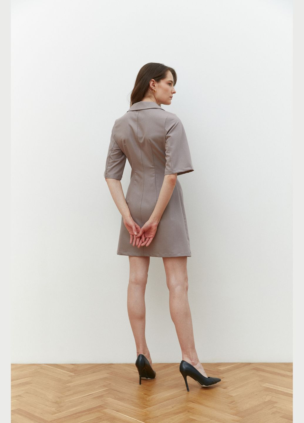 Сіра кежуал сукня футляр Azuri однотонна