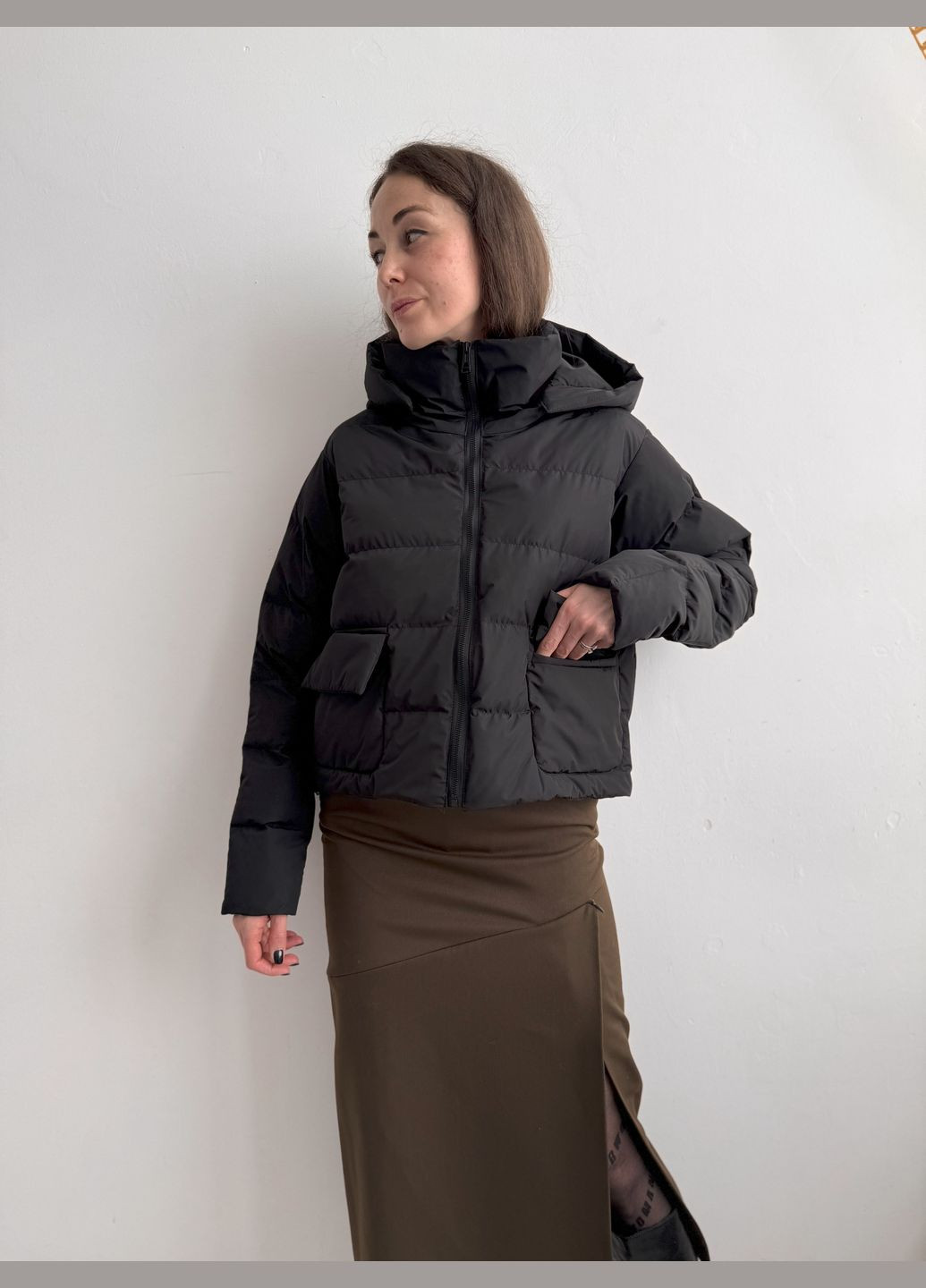 Чорна демісезонна куртка жіноча демісезонна міка (кдм-54-ч) Sifurs