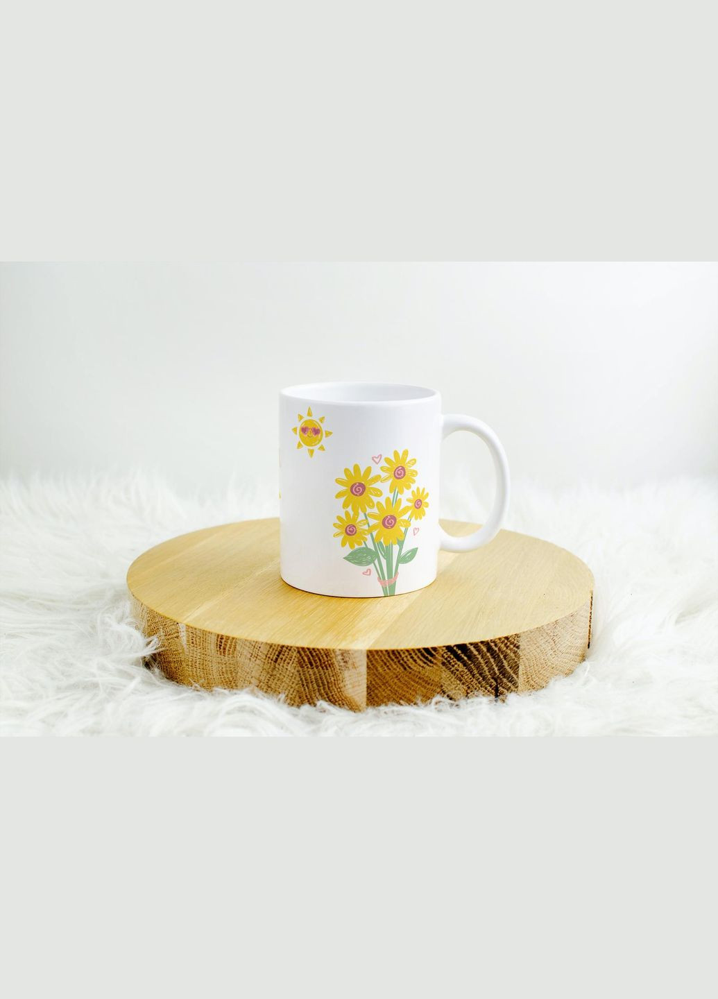 Кружка керамічна з принтом "Любій Мамі" 330 мл Біла No Brand (324264122)