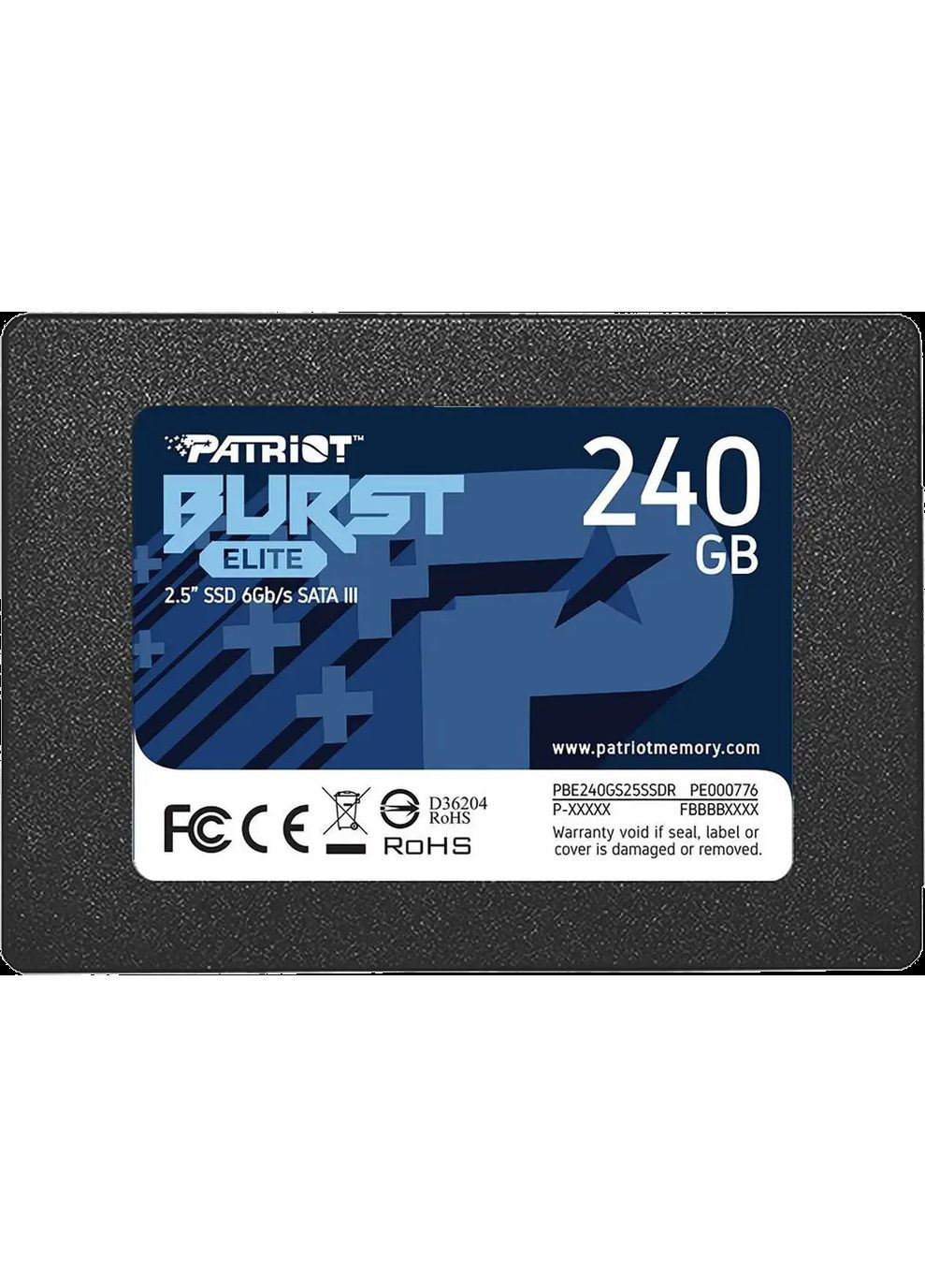 Накопитель SSD 2.5" 240GB Burst Elite SATA 3.0 (PBE240GS25SSDR) Patriot (373004653)