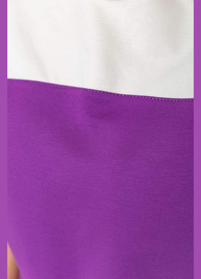 Костюм жіночий двокольоровий повсякденний, колір молочно-фіолетовий, Ager (292130834)