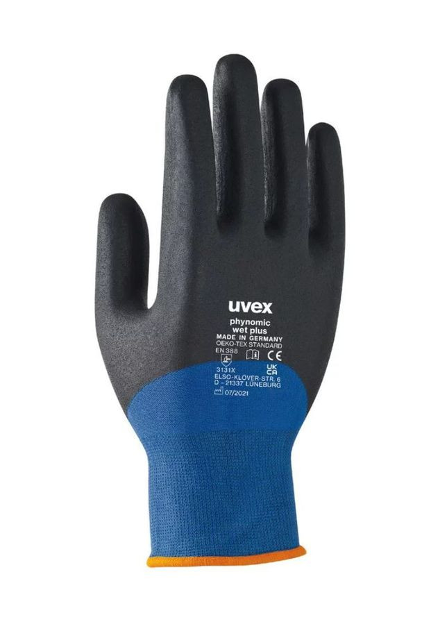 Захисні рукавиці phynomic wet plus (XL/) з акваполімерним покриттям (41006) Uvex (289133115)