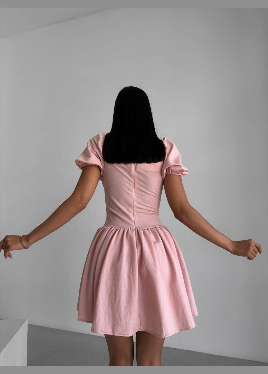 Вечерний женский комбинезон Adelante однотонный светло-розовый вечерний