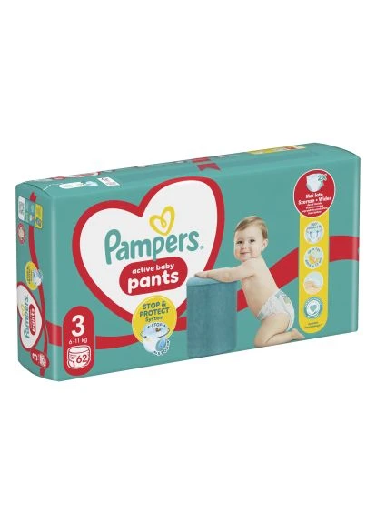 Подгузники трусики Pants Размер 3 (6-11кг) 62 шт (8006540069233) Pampers трусики Pampers Pants Розмір 3 (6-11кг) 62 шт (401756424)