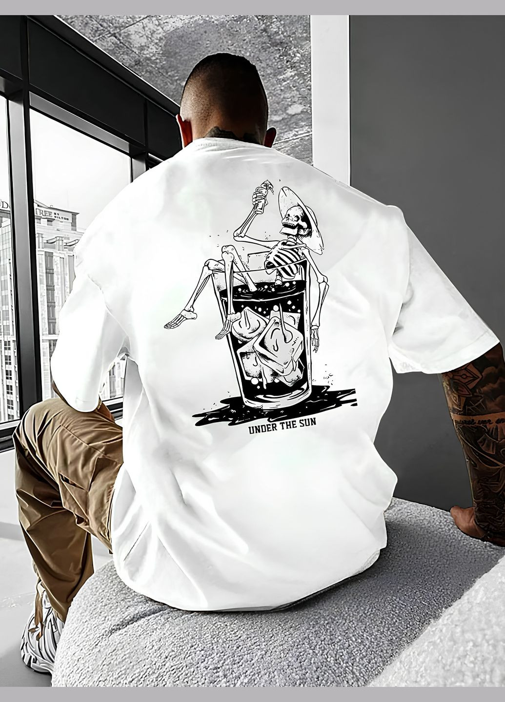 Комбінована футболка з дтф оверсайз літо весна No Brand