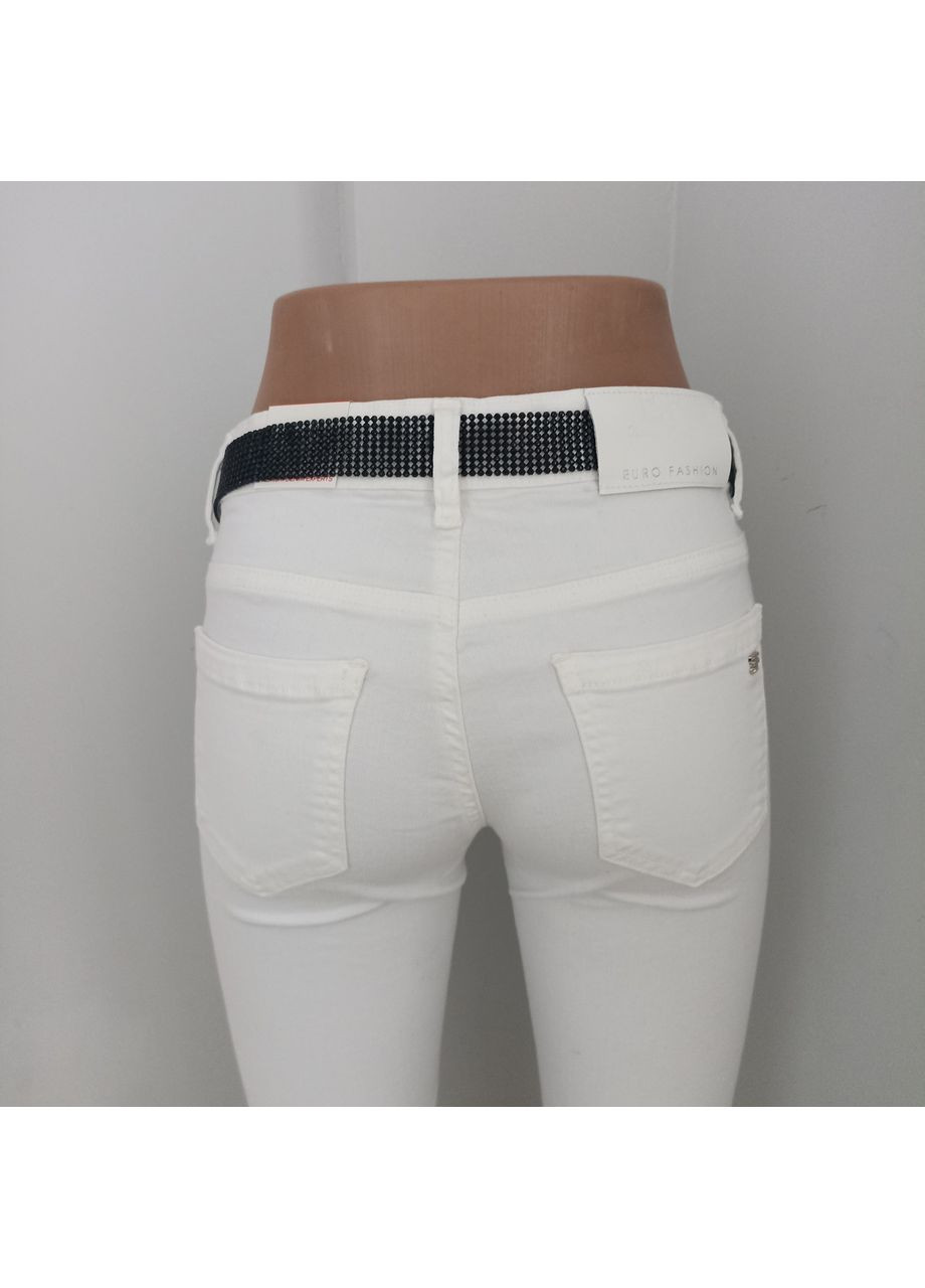 Джинси Euro жіночі білі скіні стрейч завужені 26 No Brand - (363054008)
