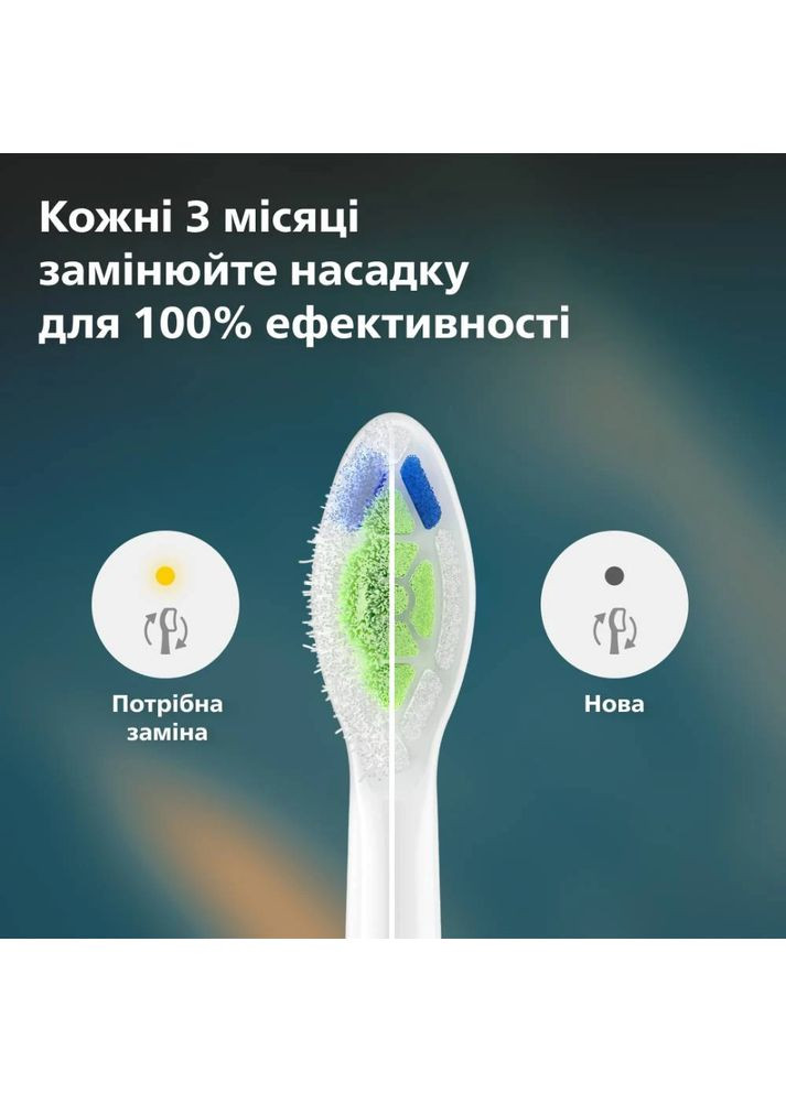 Насадки для звукової зубної щітки Sonicare HX6064/87 Optimal White Philips (360419299)