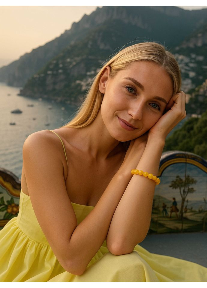 Браслет із жовтого агату 5115 LeBijou (367580705)