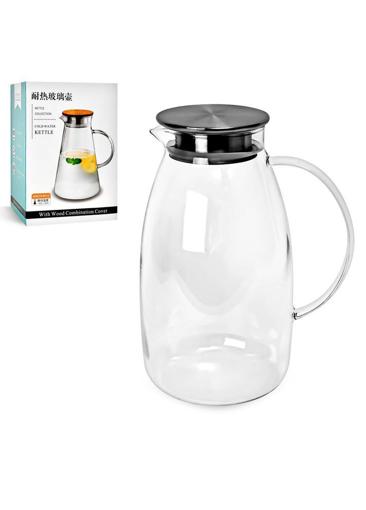 Графін скляний з бамбуковою кришкою 2.2 л R92796 Stenson (329187722)