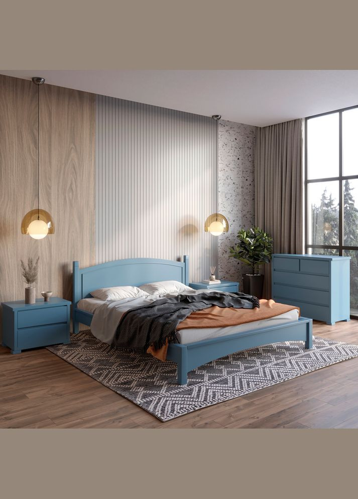 Двоспальне дерев'яне ліжко Мангеттен Н (S7010R90B) 180х190 см (MBG-3465) Mebigrand (368282878)