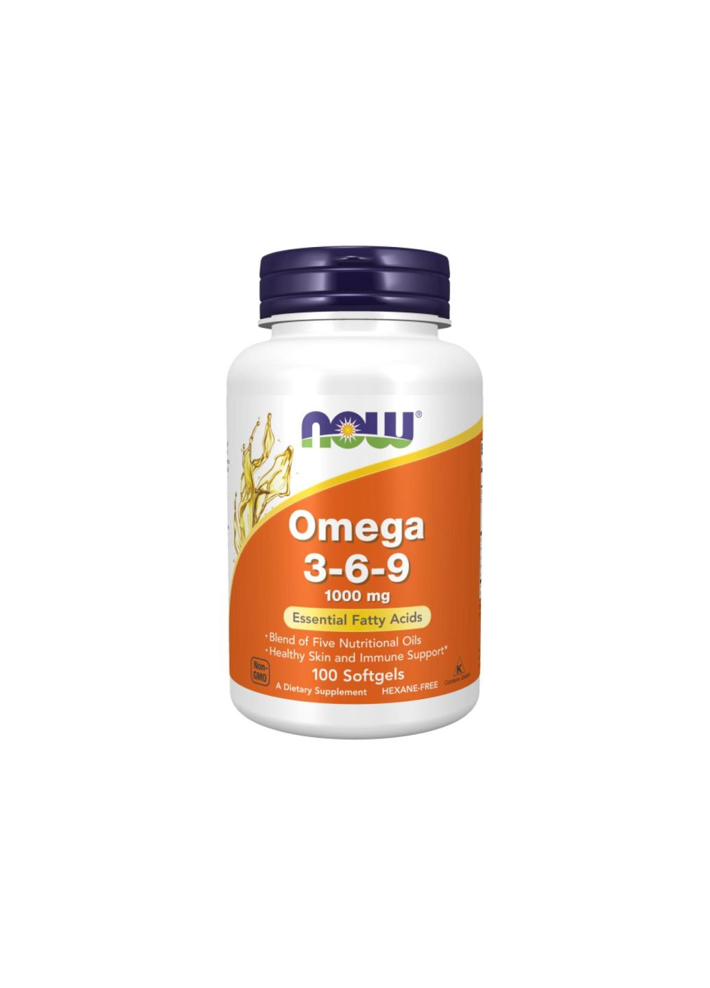 Омега 3-6-9 Omega 3-6-9 1000 мг 100 капсул Now Foods (346086742)