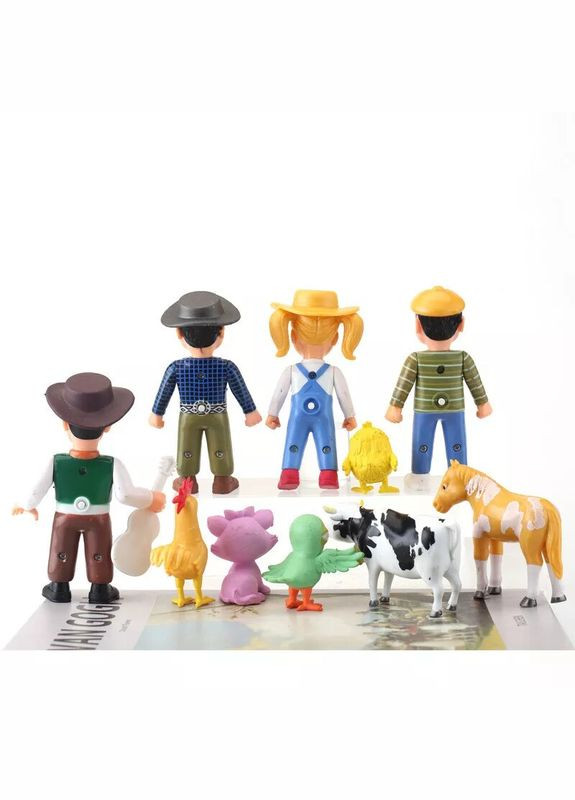 Веселая Ферма фигурки На ферме у Зенона ферма Zenon Farm игрушки для детей 10 шт 5 см Shantou (280258326)