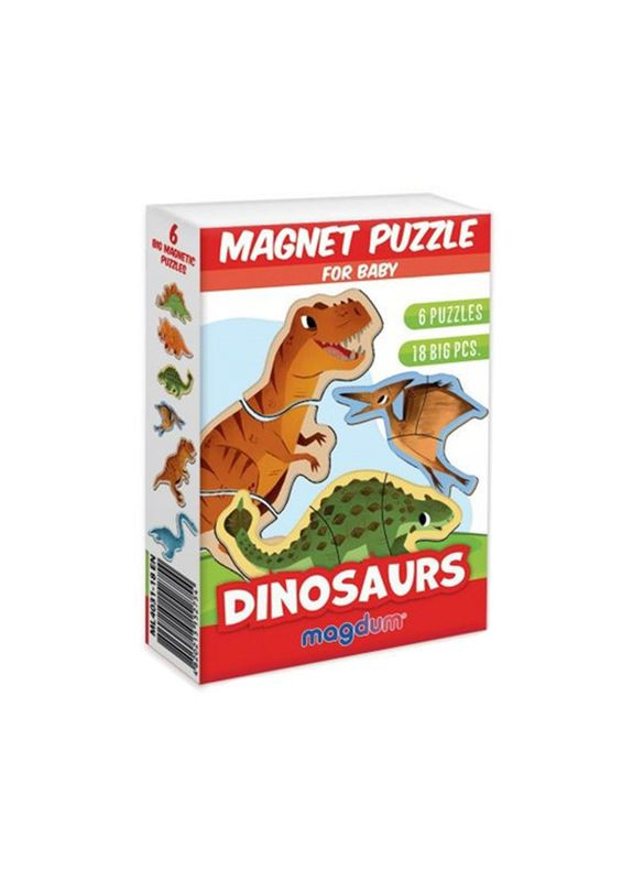 Набор магнитов Dino ML4031-33 EN 6 динозавров MAGDUM (306436379)