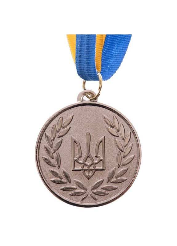 Заготовка медалі спортивної зі стрічкою UKRAINE d-5см з українською символікою C-3242 (2-срібло) SP-Sport (369925053)