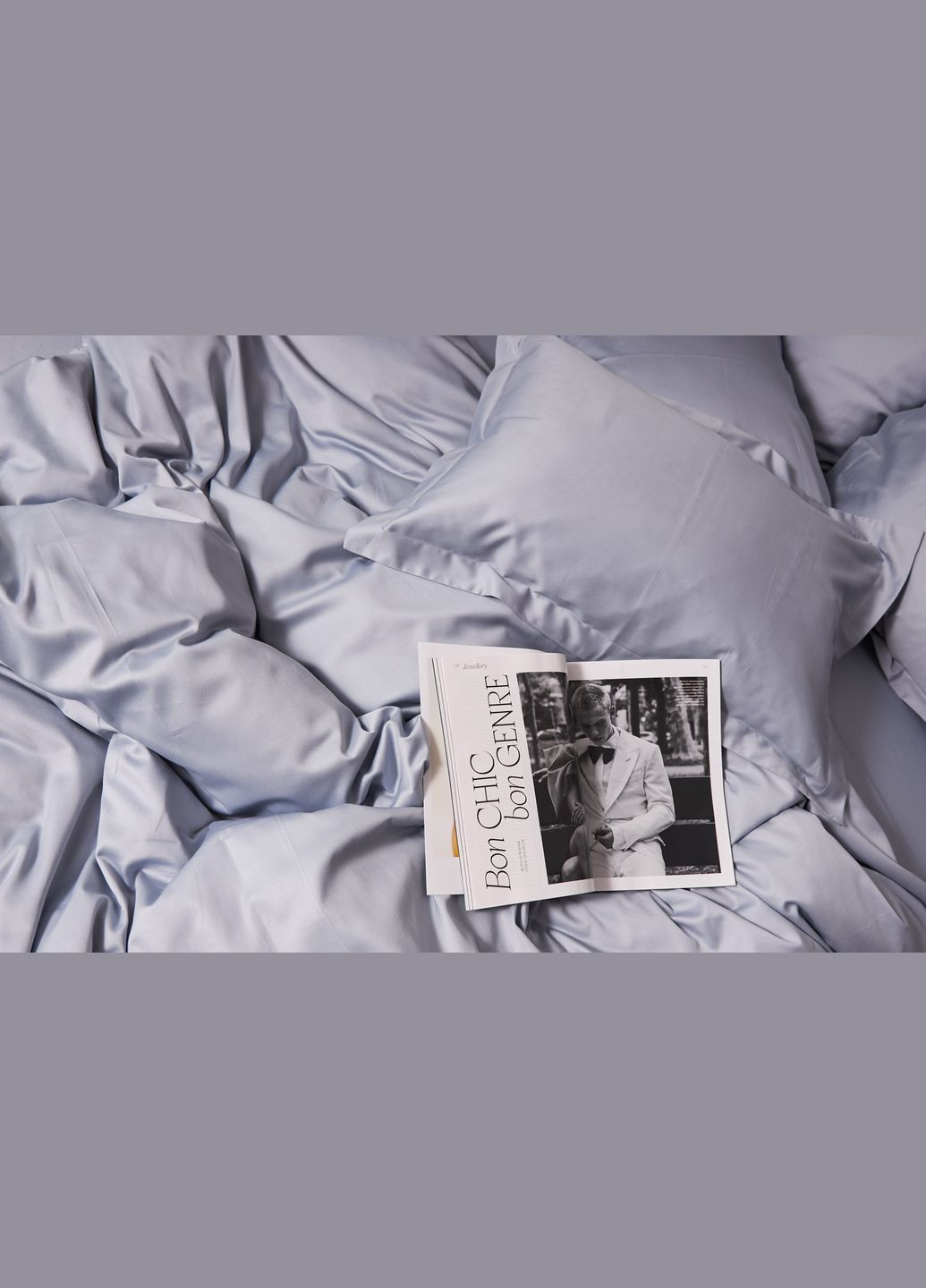 Комплект постільної білизни Satin Premium полуторний 143х210 наволочки 2х40х60 (MS-820003865) Moon&Star Skyline (288043548)