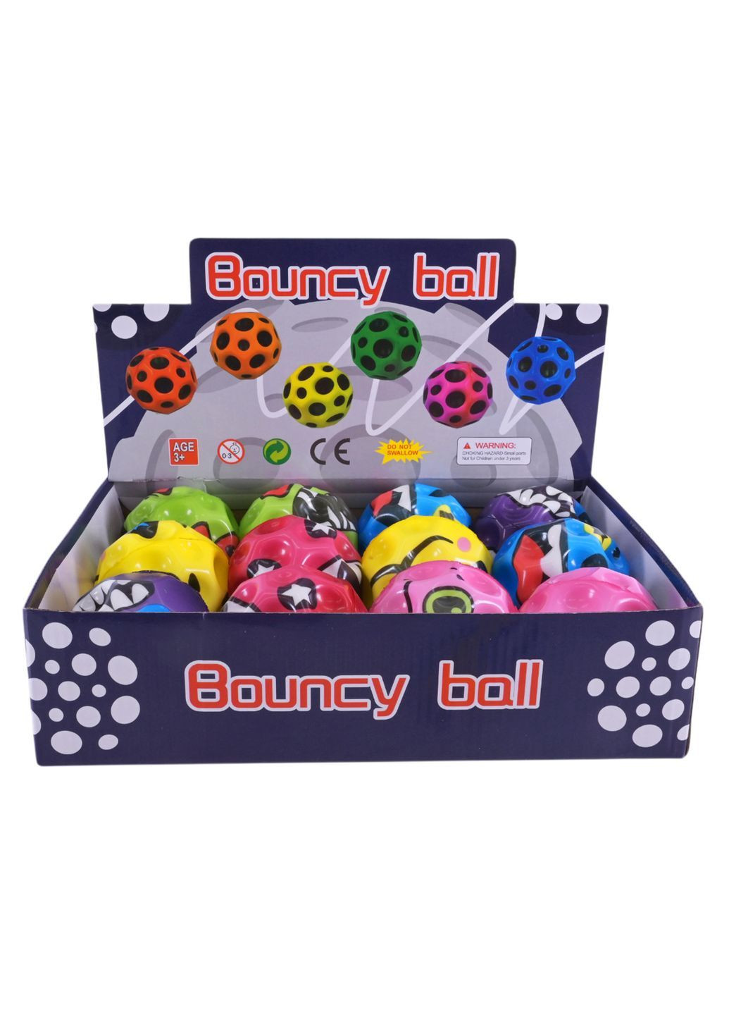 Дитячий світиться м'яч-попригун Bouncy Graviti 6 см, ціна за бокси 12 шт. в асортименті - No Brand PR2443 (371925742)