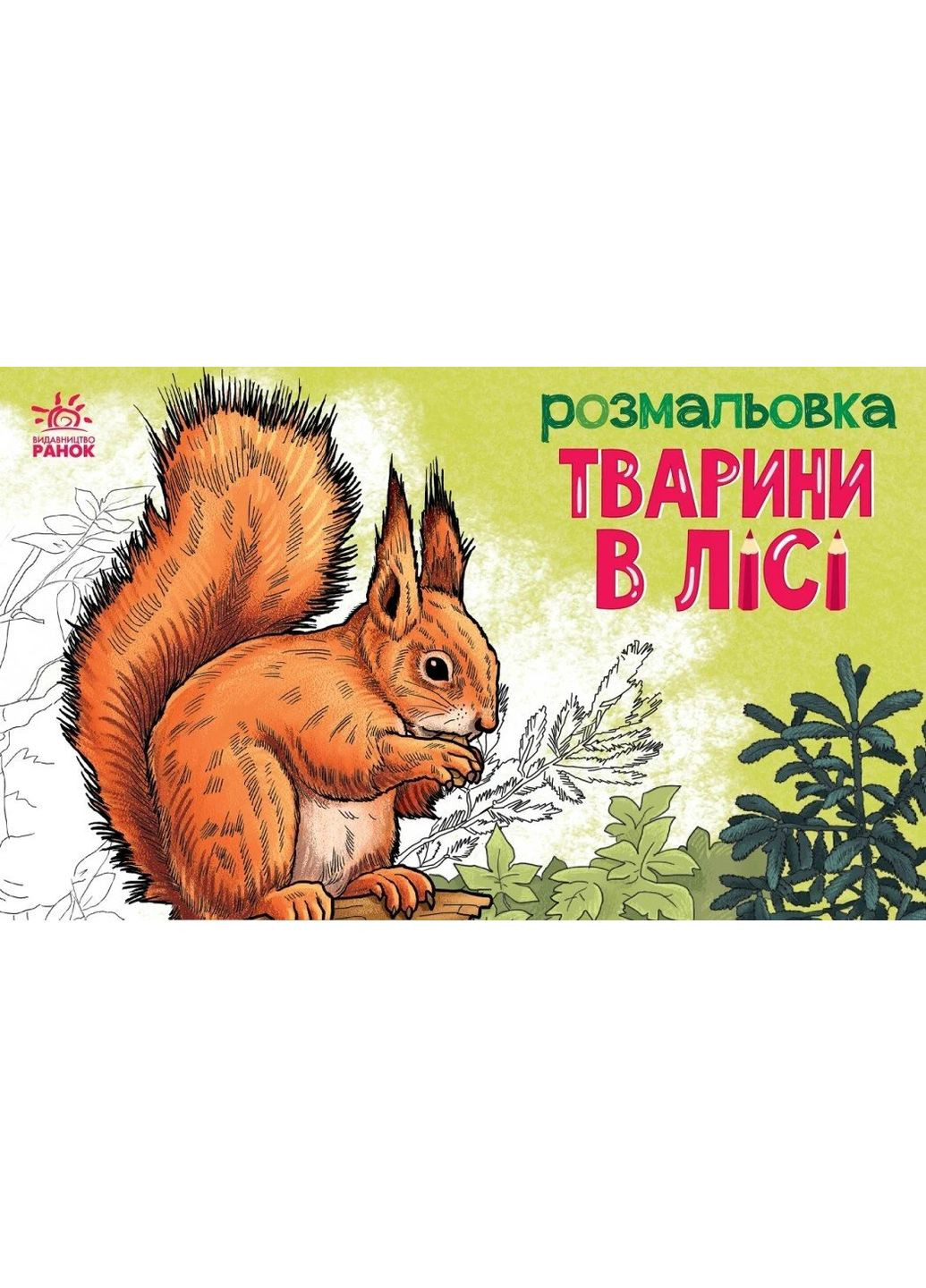 Розмальовка з тваринами. Тварини в лісі РАНОК (370057388)