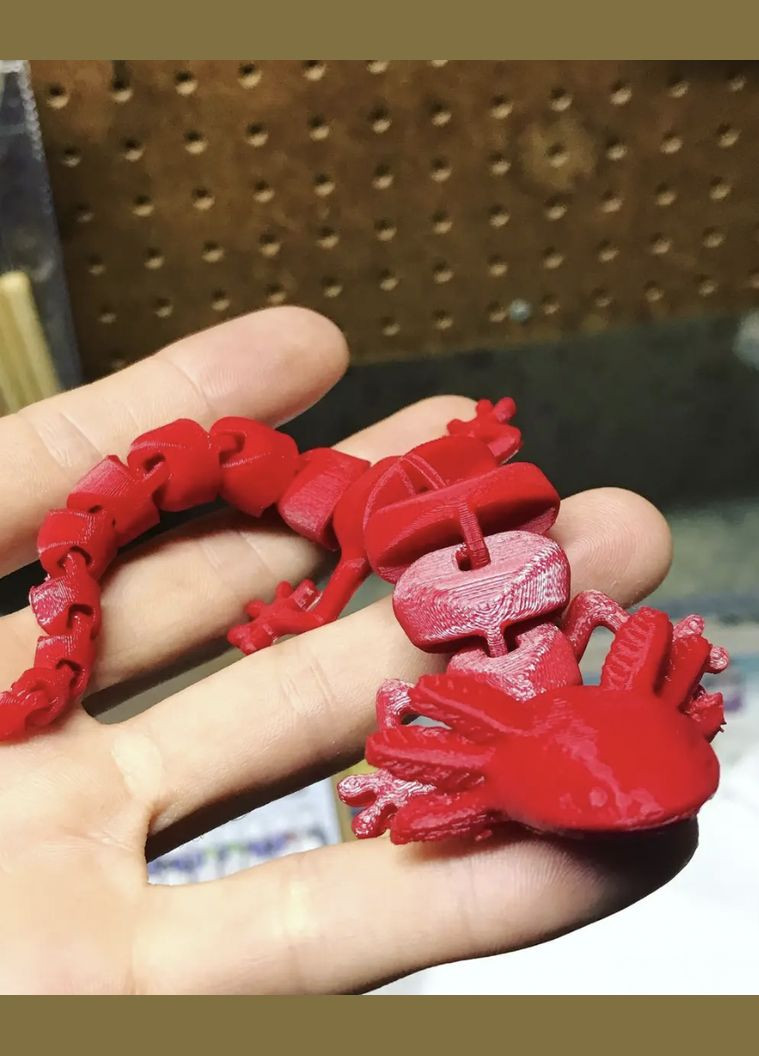 Іграшка Аксолотль червоний UA3D (302968785)