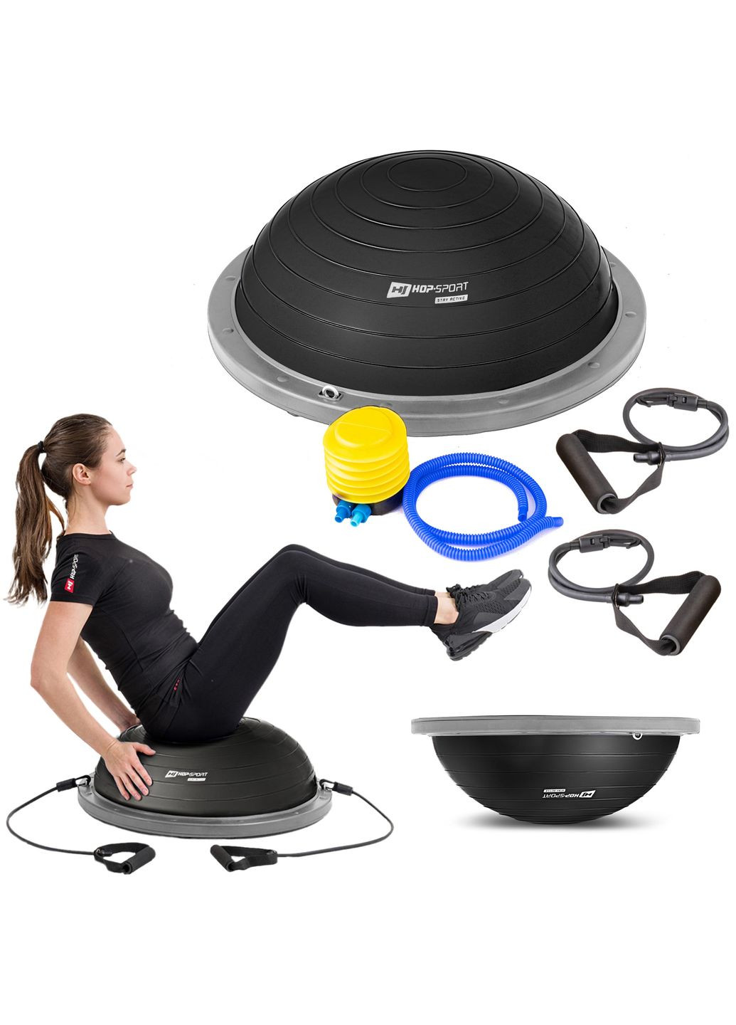 Балансувальна півсфера HS-L058 чорна Hop-Sport (361952151)