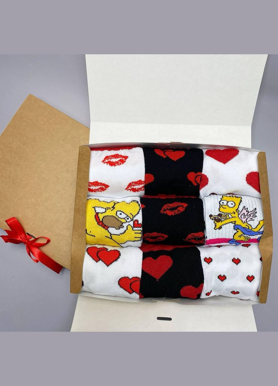 Комбинированные бокс мужских носков 40-45 г на 9 пар в подарочной крафтовой коробке с лентой. Vakko (307053815)