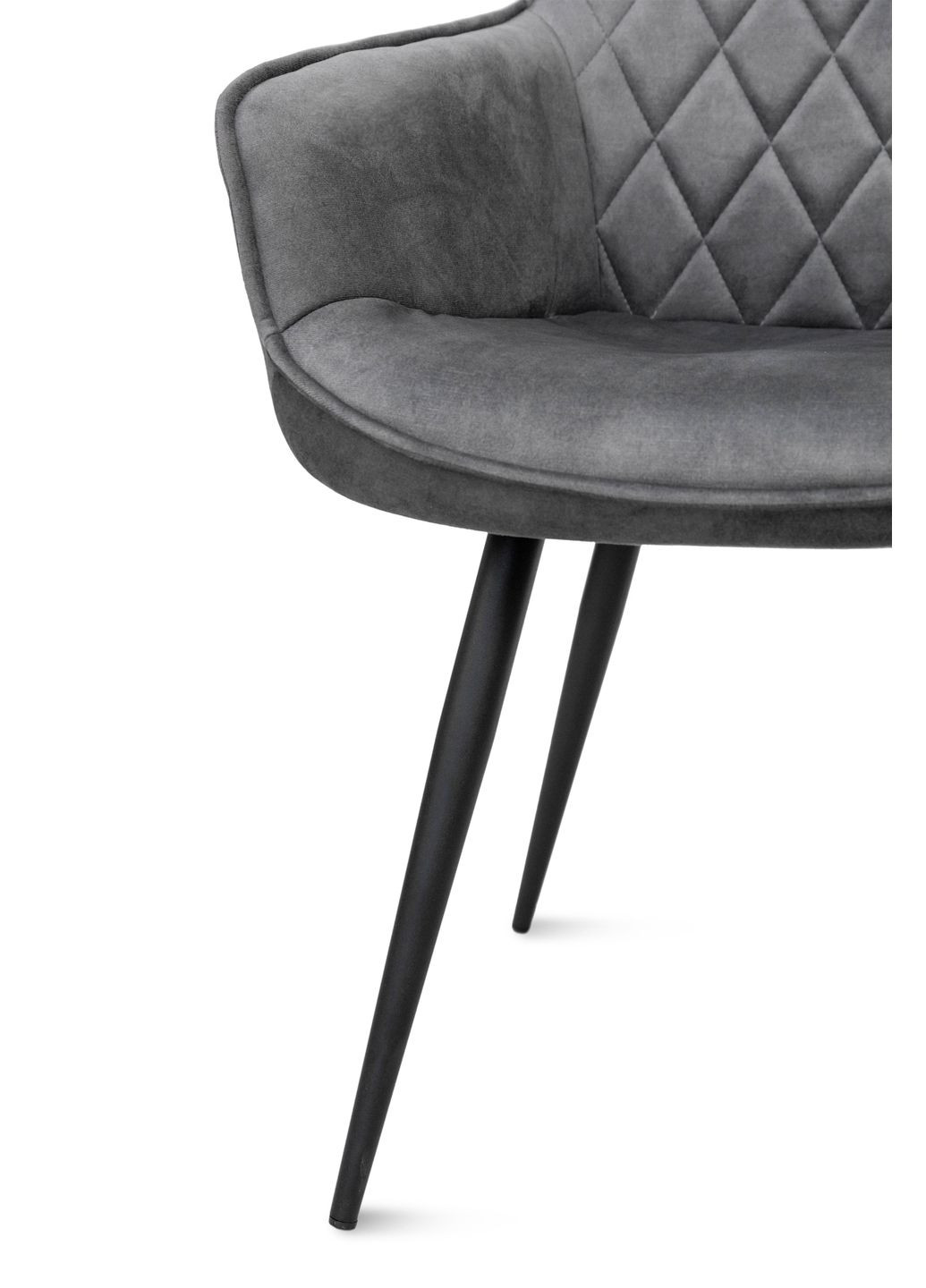 Кухонний стілець NAOMI велюр Темно-сірий/Чорний 857530-01 857530 Comfort Line (355467854)
