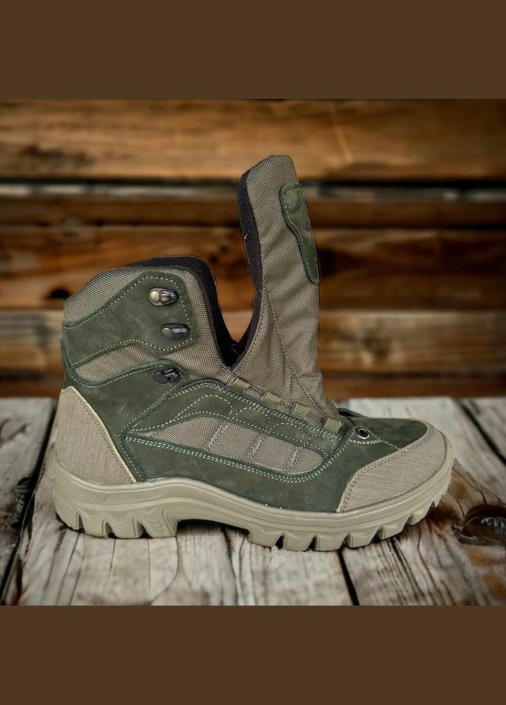 Берці Чоловічі Демісезонні Тактичні. 36-49р Олива. Посилена п'ята та носок! DSDM-1014 No Brand (301138853)