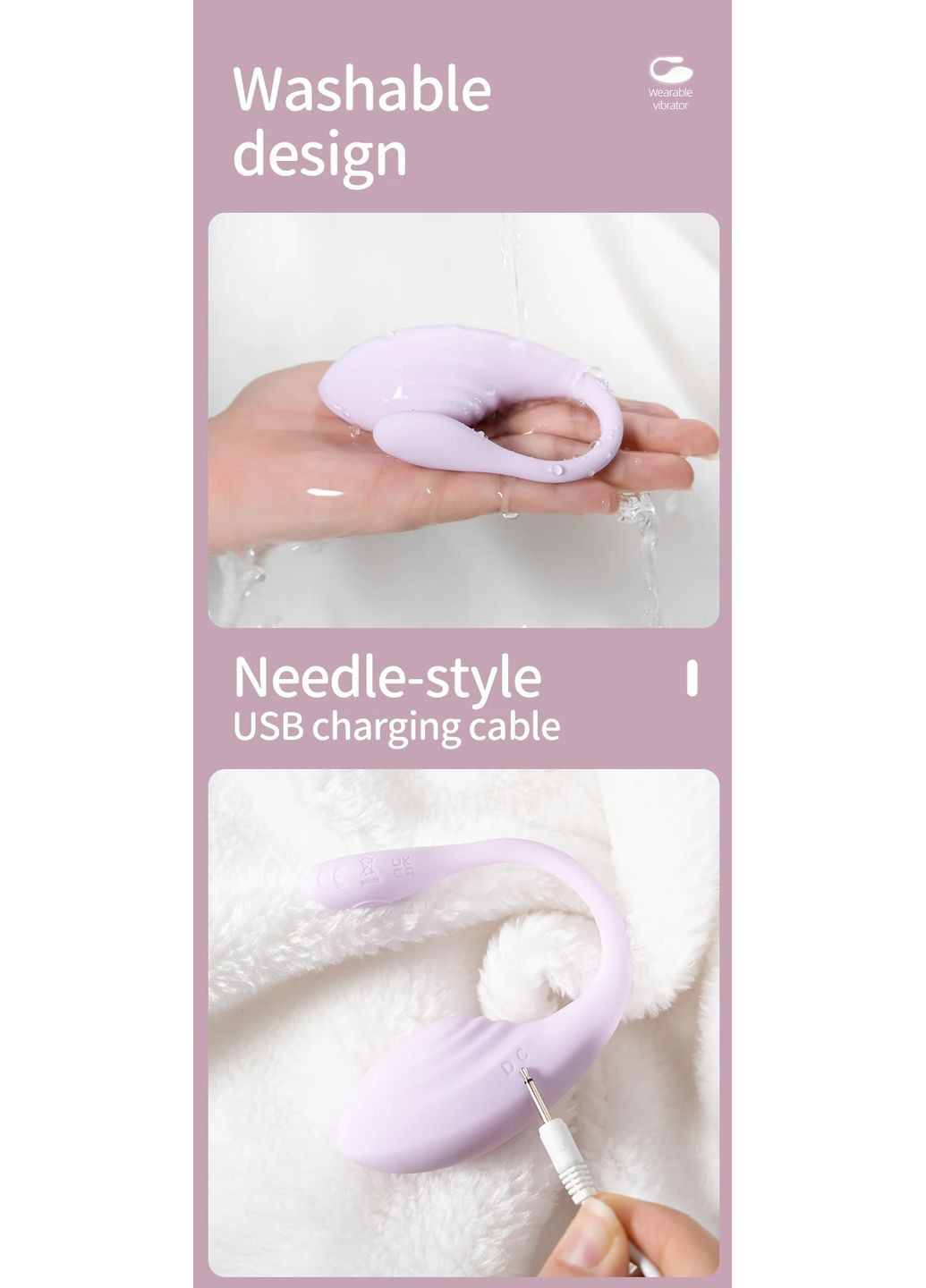 Віброяйце Isadora з дистанційним керуванням, лавандовий, 10 режимів вібрації Every Night Toys (366869847)