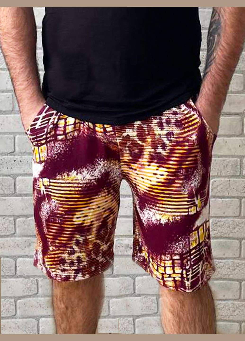 Шорти чоловічі великого розміру батал для літа, стрейч віскоза, з кишенями No Brand (328939368)