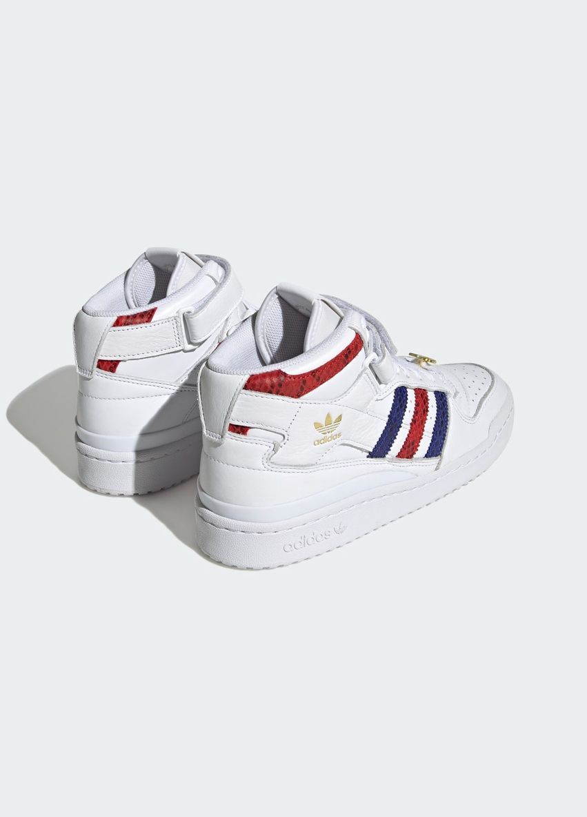 Белые кеды высокие adidas Forum Mid W ID9460