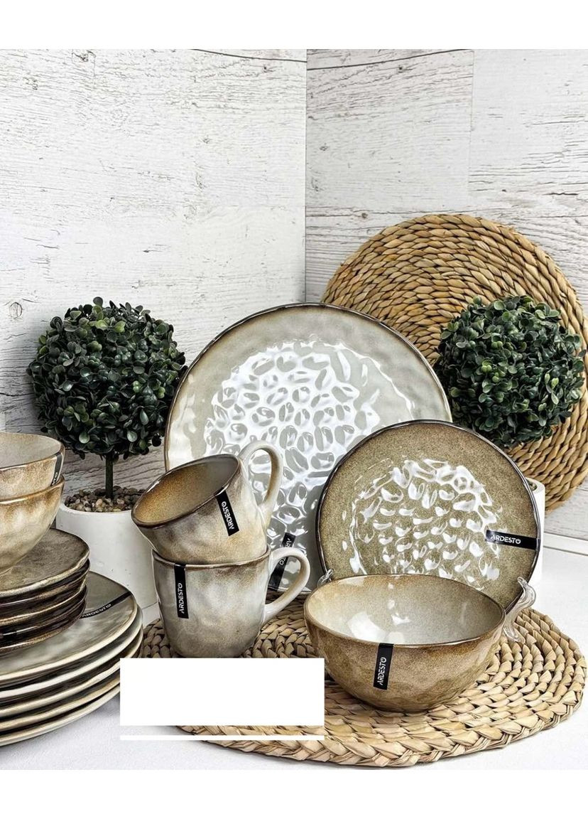 Сервіз столовий Umbria AR0015UB 15 предметів бежевий Ardesto (350934762)