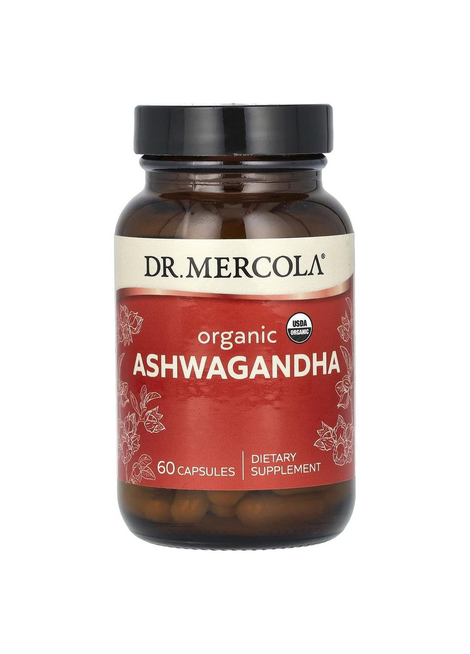 Ашваганда, Ashwaganda,, органік, 60 капсул Dr. Mercola (362372040)