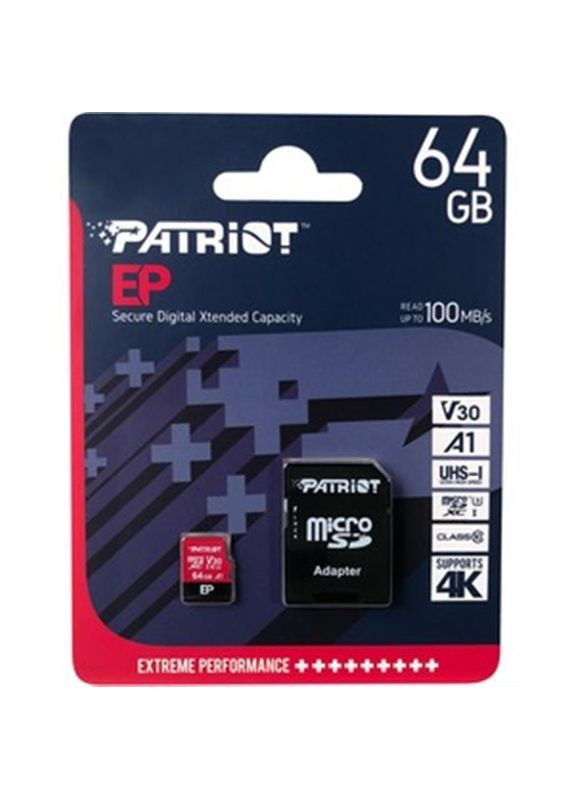 Карта памяти microSDXC 64 GB UHSI U3 EP A1 Patriot (276714137)