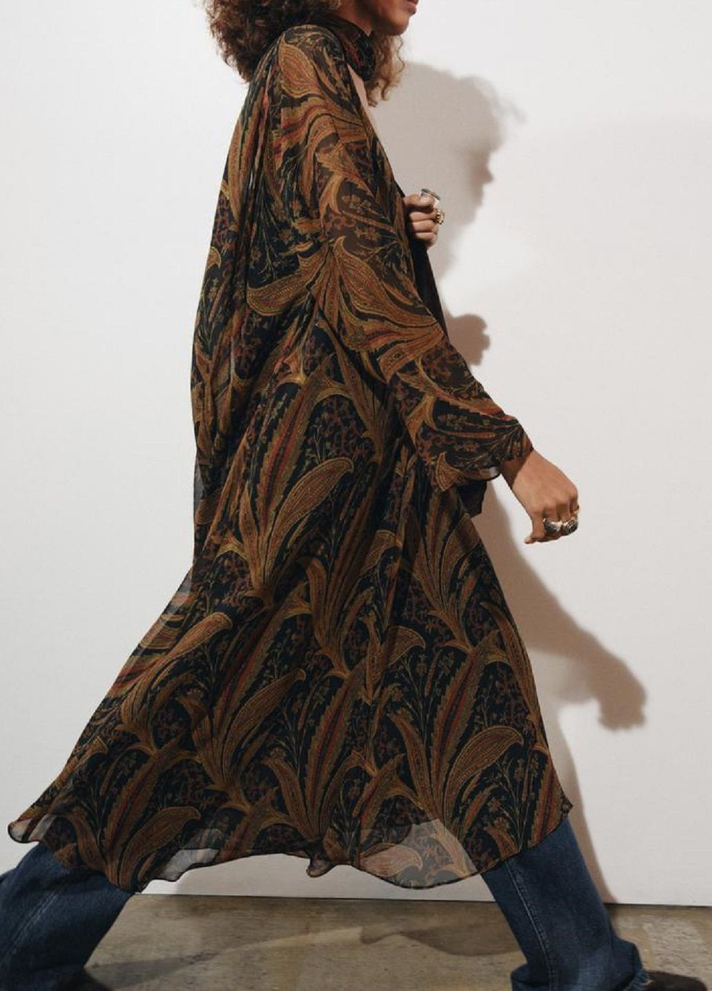 Комбинированное платье Zara с абстрактным узором