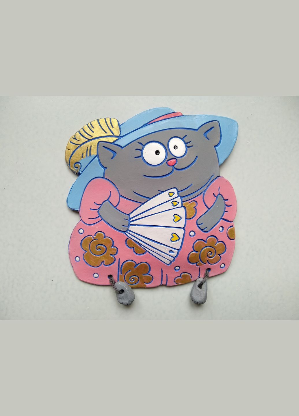 Керамічне настінне панно «Поважна пані» (графітова) Коти&Ангели (301533204)