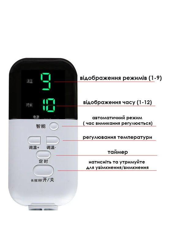 Электропростынь плед STT180*150 см Gray с подогревом от сети 220 вольт 9шт Lesko (336198102)