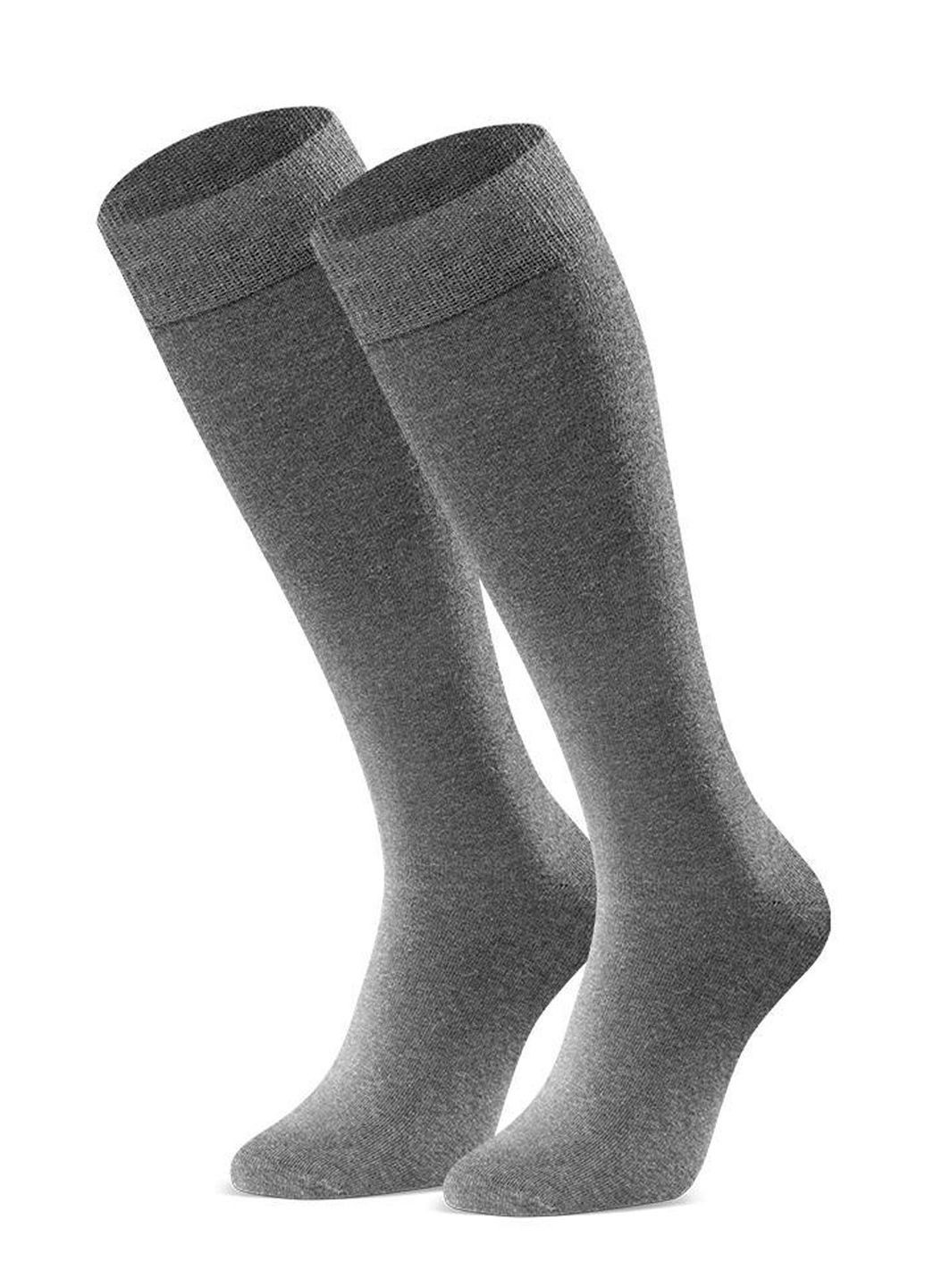 Сірі гольфи-шкарпетки високі чоловічі бавовняні 027 cotton Steven (349500872)