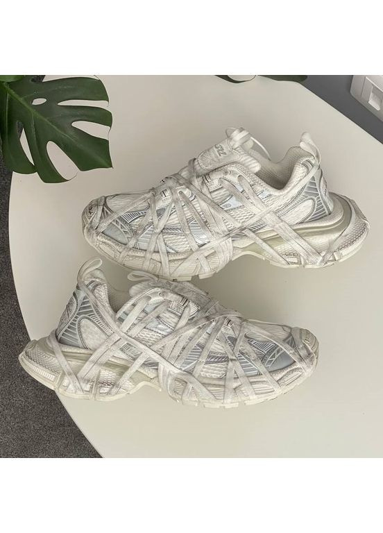 Кроссовки женские Balenciaga 3XL Extreme Lace White Silver | Баленциага 3XL Экстрим белые No Brand белые демисезоны (354700429)