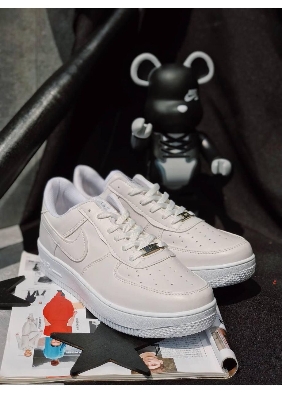 КРОССОВКИ ЖЕНСКИЕ NIKE AIR FORCE 1 LOW WHITE CREAM НАЙК АИР ФОРС 1 ПРЕМИУМ No Brand белые демисезоны (368857748)