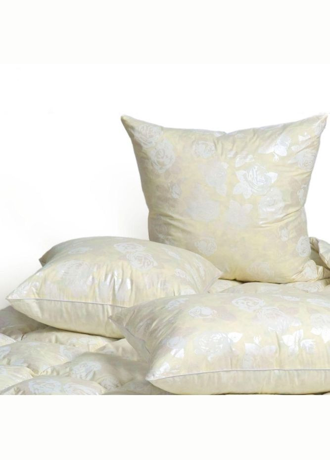 Напірник для подушки з пір'я і пуху Тік 40х60 см кремова Роза No Brand (325864692)