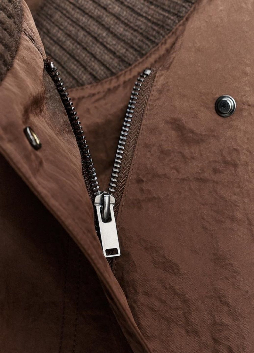 Коричневый женский жакет Zara однотонный - демисезонный