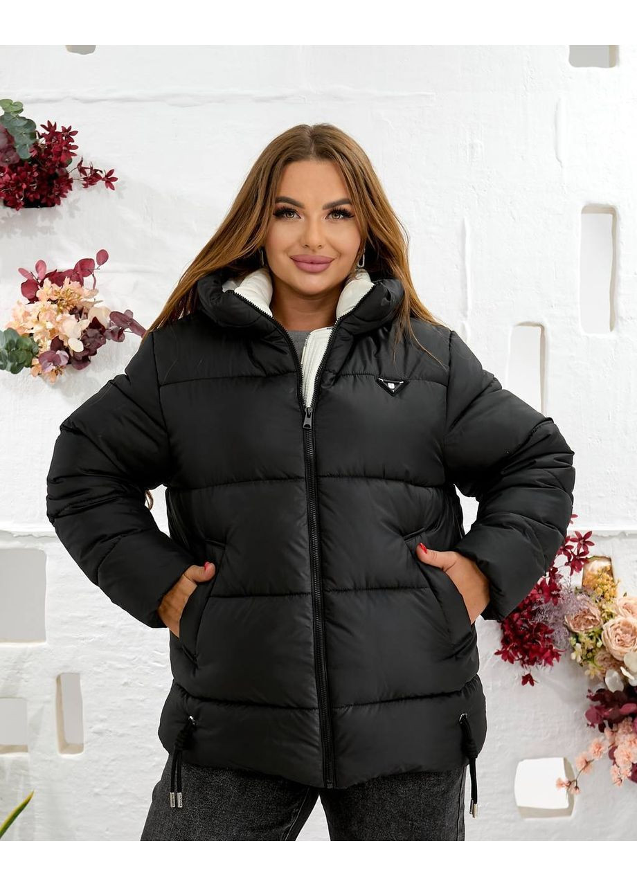 Чорна зимня куртка жіноча KaraMix
