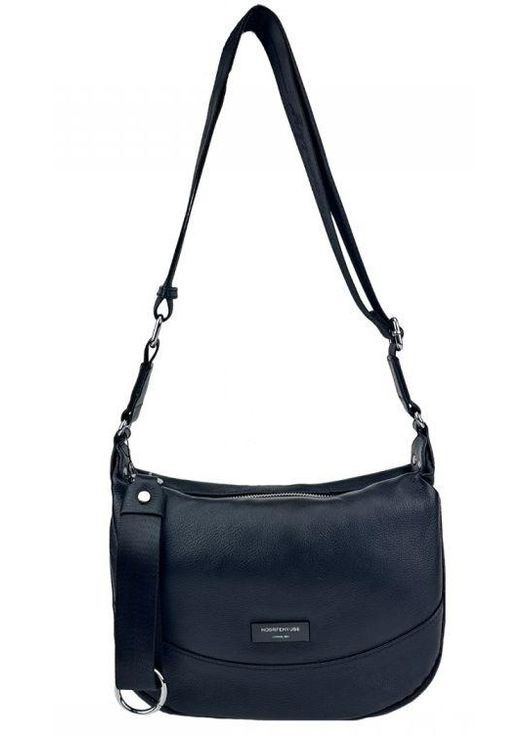 Кожанае женская наплечная сумка Черный UnaBorsetta (326488137)